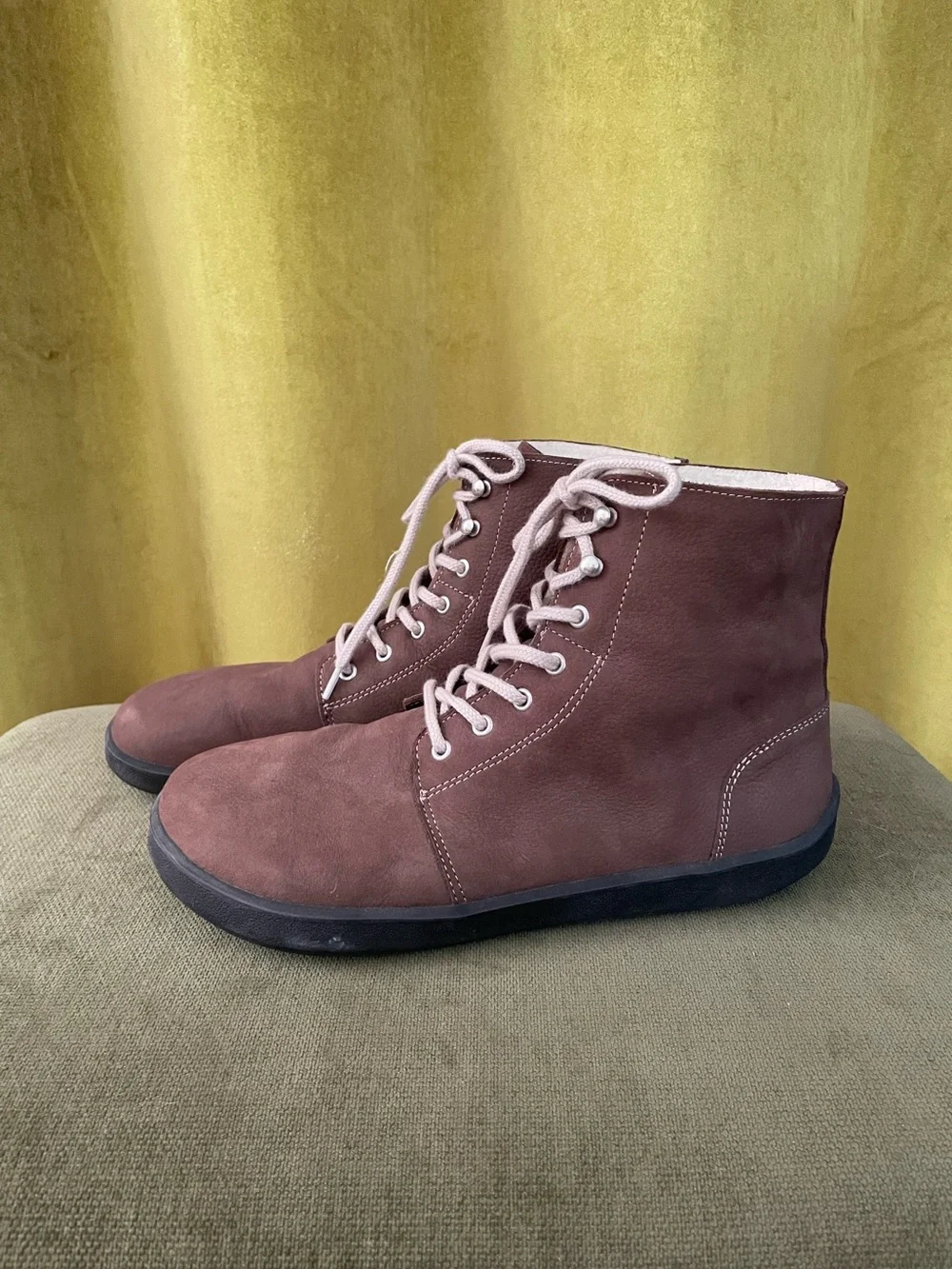 Women's Brown Lace-Up Winter Boots - Casual Suede Ankle Boot